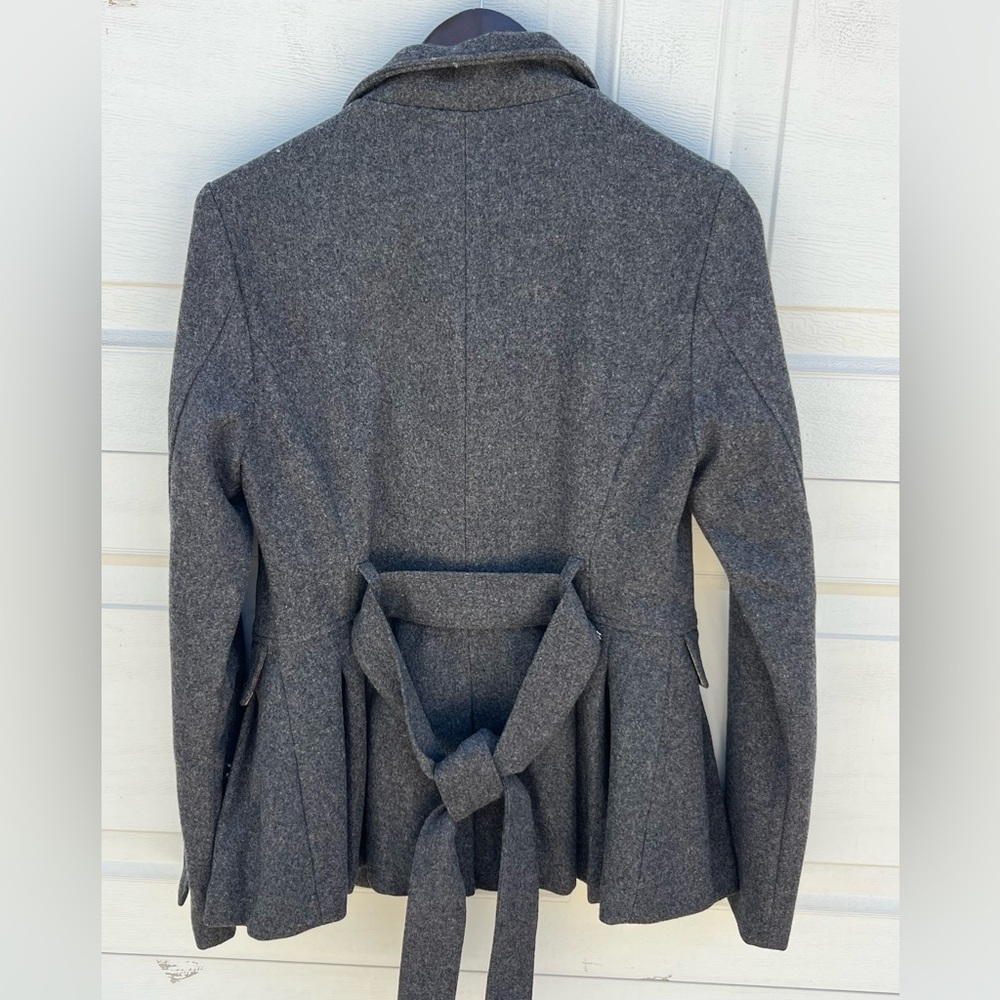 Women's VTG Free People grey Military wool Jacket size 8 - Picture 2 of 9